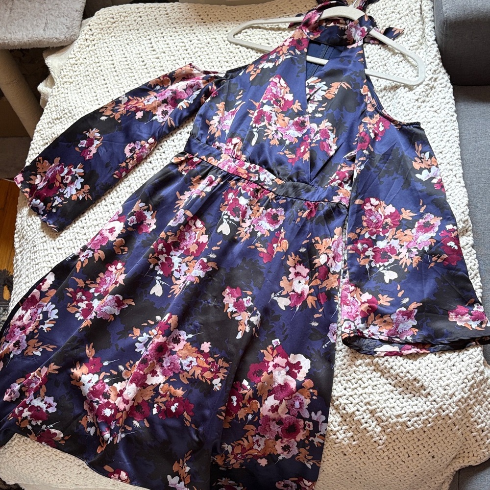 Lucky Brand Floral Cold Shoulder Dress